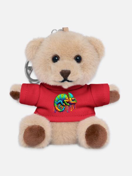 Chamäleon - Teddy Schlüsselanhänger - Rot