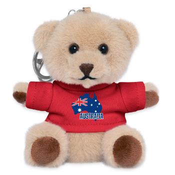 Australische Flagge, Australischer Stolz - Teddy Schlüsselanhänger - Rot - Vorne