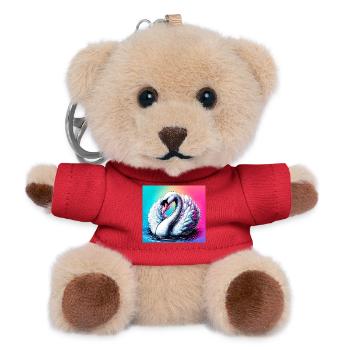 swan - Teddy Keyring - red - Front