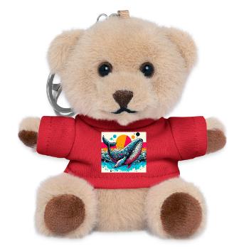 whale - Teddy Keyring - red - Front