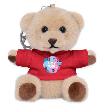Geschlecht enthüllen Junge oder Mädchen - Teddy Schlüsselanhänger - Rot - Vorne