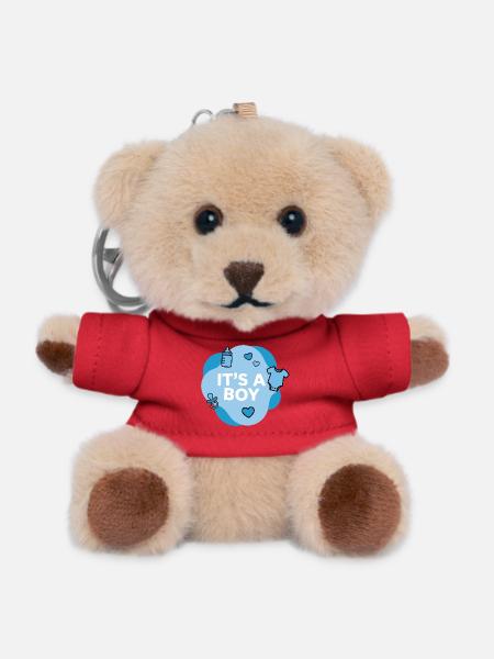 C’est une baby shower de bébé garçon - Porte-clés ourson - rouge