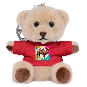 camel - Teddy Keyring - red - Front