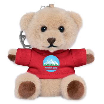 Ich liebe Berge - Teddy Schlüsselanhänger - Rot - Vorne