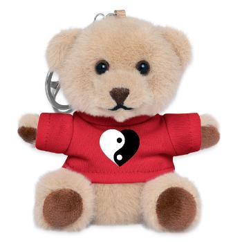 Yin and Yang Love Version :) - Teddy Keyring - red - Front
