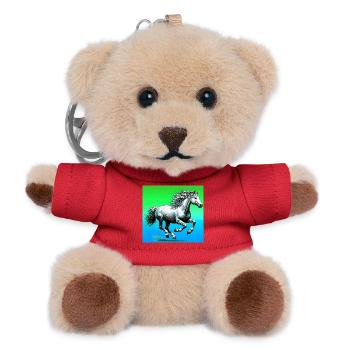 Pferd - Teddy Schlüsselanhänger - Rot - Vorne