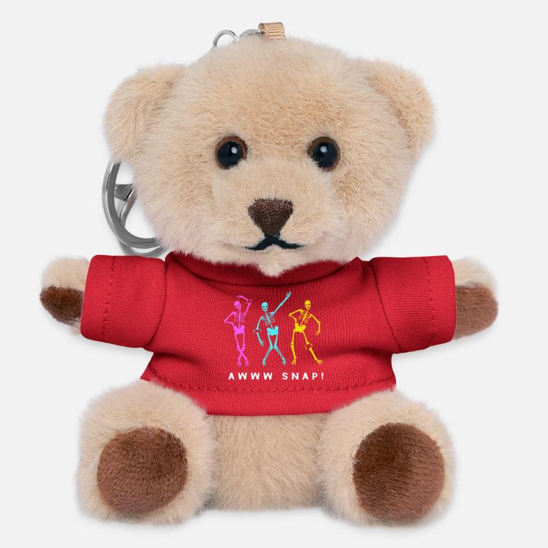Fracture du bras Fracture osseuse du squelette d’Halloween - Porte-clés ourson - rouge
