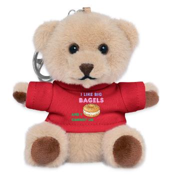 Big Bagels Funny Breakfast Shirt - Teddy Schlüsselanhänger - Rot - Vorne