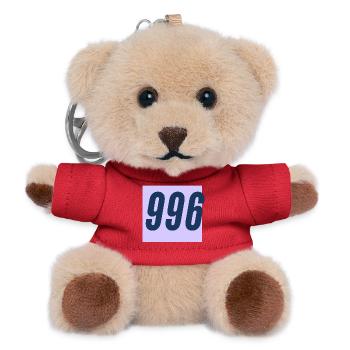 996 work culture - Teddy Keyring - red - Front