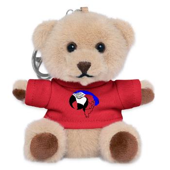 Papagei - Teddy Schlüsselanhänger - Rot - Vorne