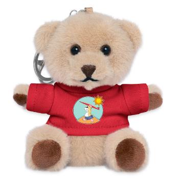 Hamster Surfen Surfbrett Sommer - Teddy Schlüsselanhänger - Rot - Vorne