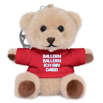 Hardtekk Tekk - Teddy Keyring - red - Front