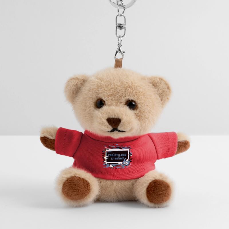 Reality.exe Crashed Retro Pixel Design Teddy Keyring