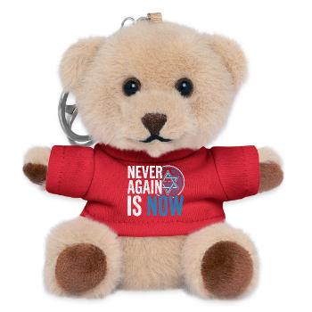 Holocaust Remembrance with Star of David - Teddy Keyring - red - Front