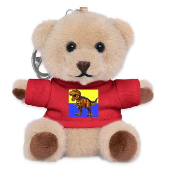 dinosaur - Teddy Keyring - red - Front