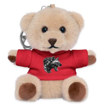 Cyberhyaena-Maschine - Teddy Schlüsselanhänger - Rot - Vorne
