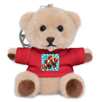 Clownfisch - Teddy Schlüsselanhänger - Rot - Vorne