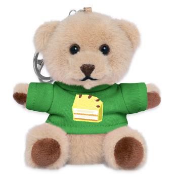 Cake Bakery Confectionery Baking Baker - Teddy Keyring - green - Front