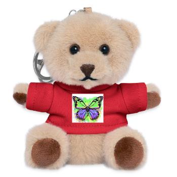 Schmetterling - Teddy Schlüsselanhänger - Rot - Vorne