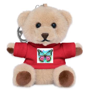 Schmetterling - Teddy Schlüsselanhänger - Rot - Vorne