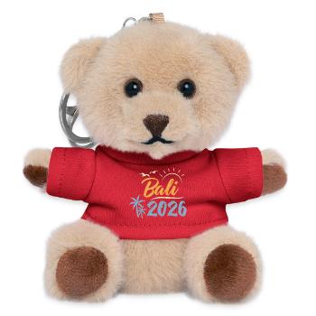 Bali 2026 - Teddy Schlüsselanhänger - Rot - Vorne
