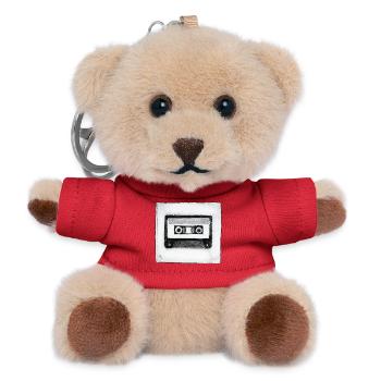 Kassette - handgeschnitzte Druckvorlage - Teddy Schlüsselanhänger - Rot - Vorne