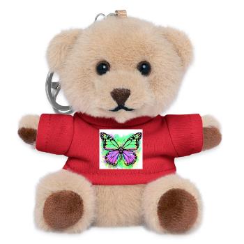 Schmetterling - Teddy Schlüsselanhänger - Rot - Vorne