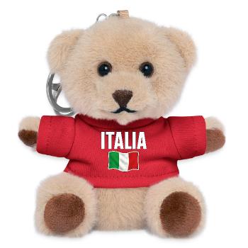 Italia Flagge Souvenir Design - Teddy Schlüsselanhänger - Rot - Vorne