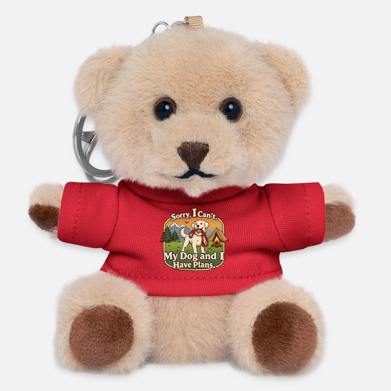 Sorry, I'm already scheduled with the dog! - Teddy Keyring - red