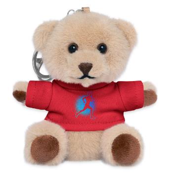 Idée cadeau pour une course à pied - Porte-clés ourson - rouge - Devant