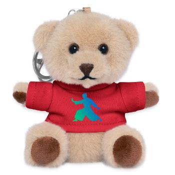 Self Defense Gift Idea for Aikido Exam - Teddy Keyring - red - Front