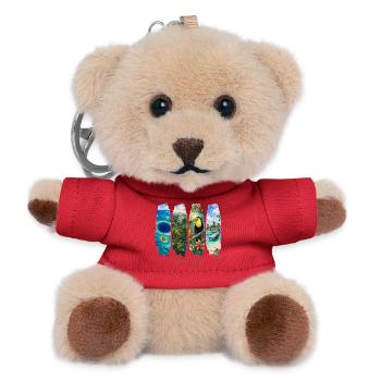 Belize Vacation Travel – Caribbean Country & Culture Motif - Teddy Keyring - red - Front