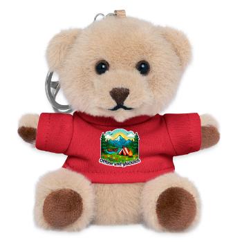 Camping Glück - Teddy Schlüsselanhänger - Rot - Vorne
