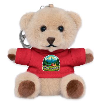 Camping Glück - Teddy Schlüsselanhänger - Rot - Vorne