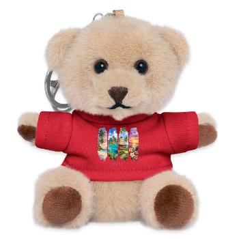 Fidschi Urlaub Travel – Südsee Strand & Natur - Teddy Schlüsselanhänger - Rot - Vorne