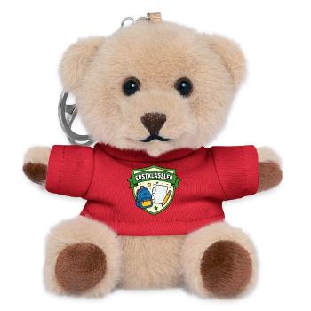Erstklässler Schulstart Shield - Teddy Schlüsselanhänger - Rot - Vorne
