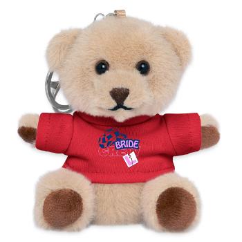 Bride Crew Zylinder Pink Akzent - Teddy Schlüsselanhänger - Rot - Vorne