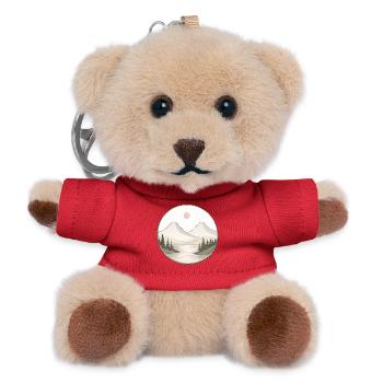 Gebirgslandschaft - Teddy Schlüsselanhänger - Rot - Vorne