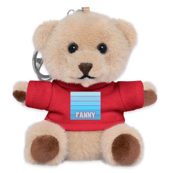 Girl's name Fanny - Teddy Keyring - red - Front
