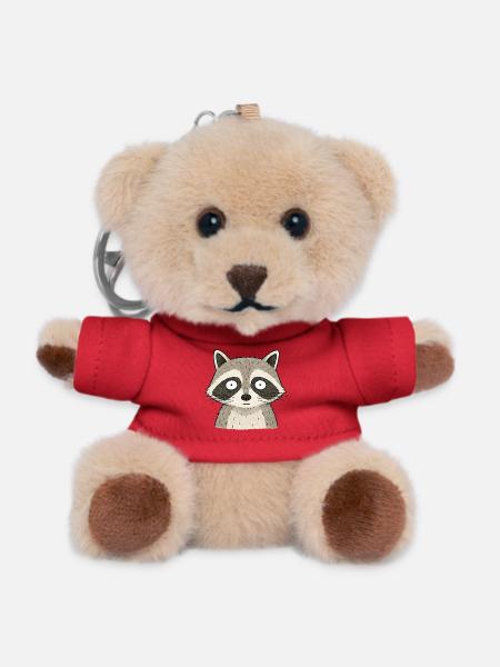 TINY ACTIVISTS | Waschbär - Teddy Schlüsselanhänger - Rot