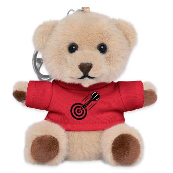 Fliegender Dartpfeil Icon - Teddy Schlüsselanhänger - Rot - Vorne