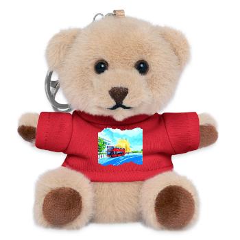 Berlin Sightseeing Brandenburger Tor Jörg Langhans - Teddy Schlüsselanhänger - Rot - Vorne