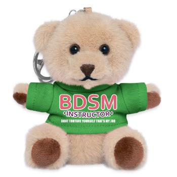 BDSM Instructor Sarcastic Adult Humor Design - Teddy Keyring - green - Front