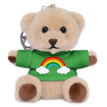 Arc-en-ciel - Porte-clés ourson - vert - Devant