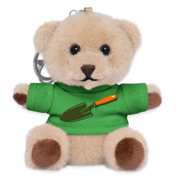 Shovel Trowel Treasure Hunt Garden - Teddy Keyring - green - Front