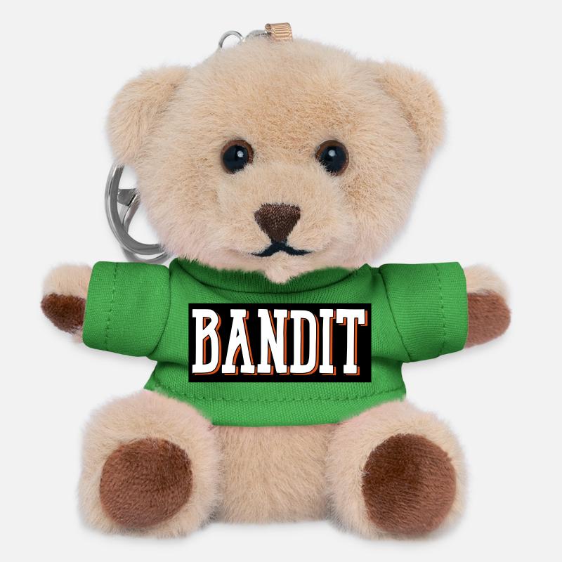 bandit thief ganowe - Teddy Keyring - green