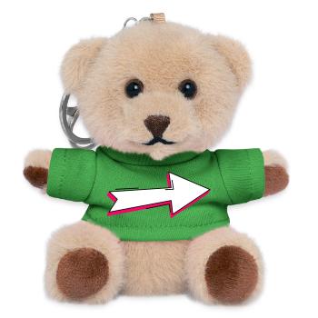 Abstract Neon Arrow Illustration - Teddy Keyring - green - Front