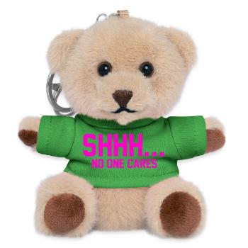 CHUT... Personne ne s’en soucie - Porte-clés ourson - vert - Devant
