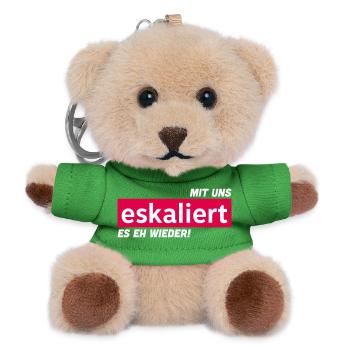 Eskaliert Party Festival Spruch - Teddy Schlüsselanhänger - Grün - Vorne