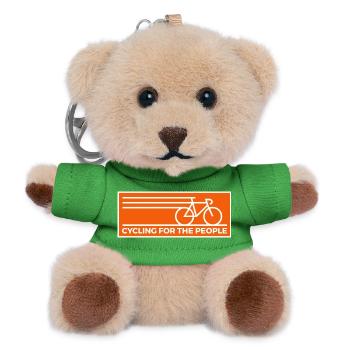 Radfahren für die Menschen Linie Kunst - Teddy Schlüsselanhänger - Grün - Vorne